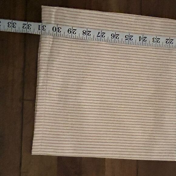 Cali 1850 Los Angeles Beige Cream Striped Wide Leg Pants Size 9 - Picture 9 of 11